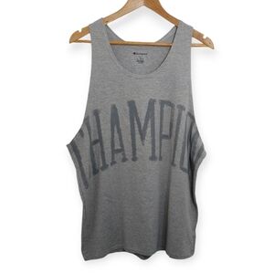 Champion Men's Size Large Tank Top Oxford Gray Sleeveless Athletic Muscle Tee